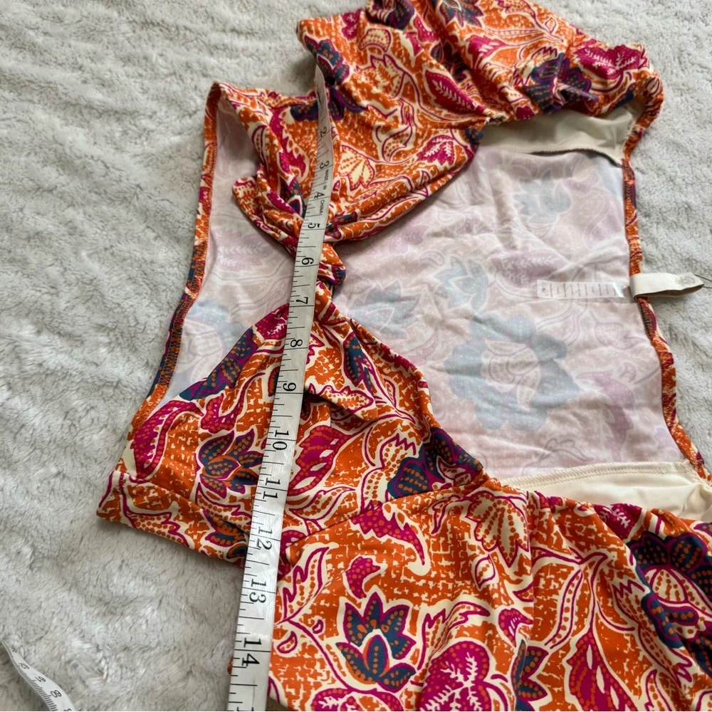 NWT- CLEOBELLA Colorful Paisley Maude Puff Sleeve Swim Top